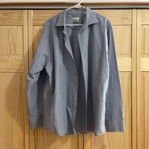 Calvin Klein Checkered Blue and White Shirt